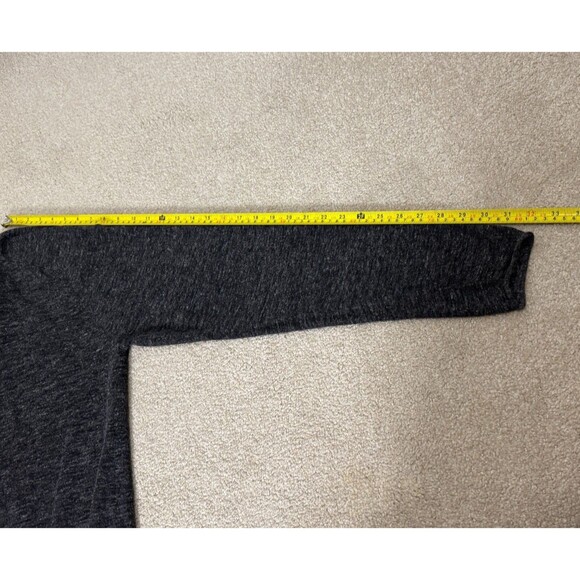 COS Women's Black Wool Linen Fitted Long Sleeves Tee Shirt Large Oversized Boxy - Picture 7 of 13